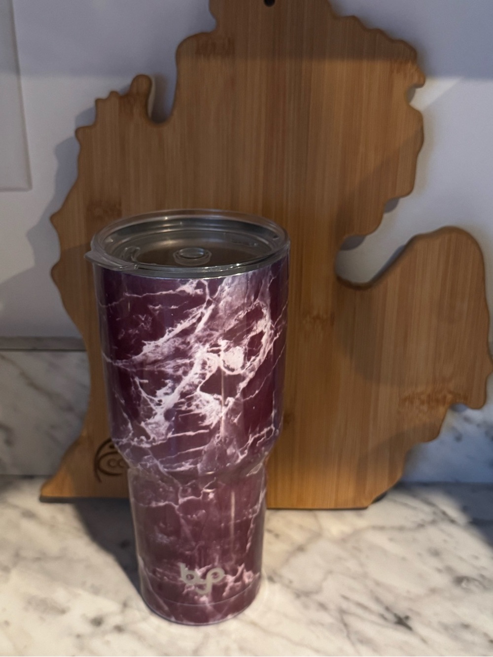 BYO Insulated Marble Travel Tumbler